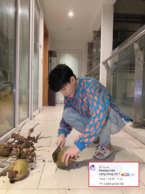 Jack khoe ảnh chặt dừa lại còn thả thính uống không chị Bảy: dân tình nhao nhao nhận xếp chỗ - Ảnh 1. Jack khoe ảnh chặt dừa lại còn thả thính uống không chị Bảy: dân tình nhao nhao nhận xếp chỗ - Ảnh 1.