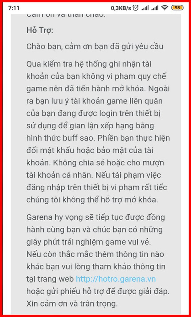 Cộng đồng Liên Quân sốc nặng: Nick buff Sao được NPH mở khóa cực chóng vánh, lý do gỡ ban gây tranh cãi - Ảnh 3.