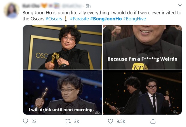 Cưng hết nấc khoảnh khắc Bong Joon Ho ngồi xổm tại cánh gà Oscar vì quá choáng váng khi Parasite làm nên lịch sử - Ảnh 4.