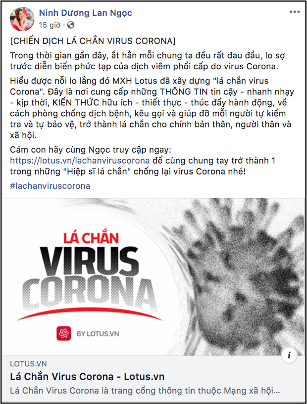 Sao Vbiz cùng đông đảo KOLs đồng loạt hưởng ứng chiến dịch “Lá chắn virus corona”: Bảo vệ mình và xã hội đang là việc làm cấp thiết Anh-chup-man-hinh-2020-02-10-luc-105256-15813101412422022941517