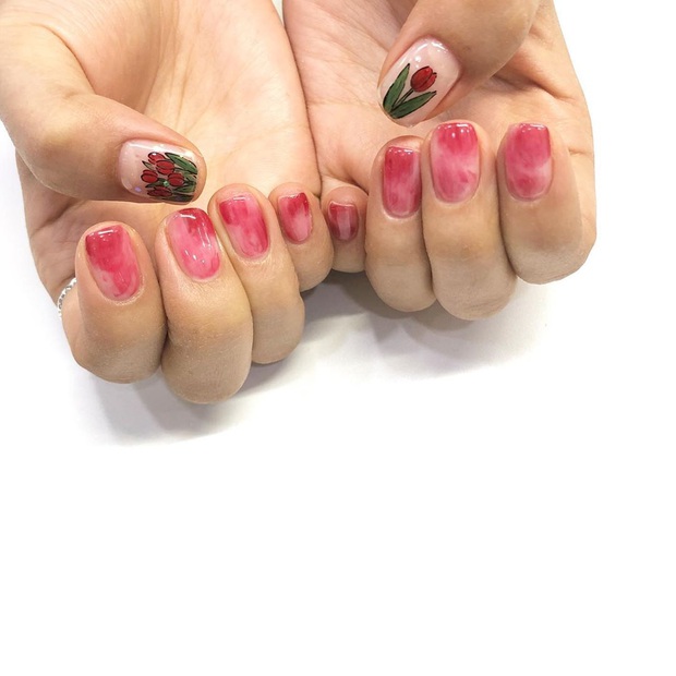 Nail hồng xinh nức nở thế này, các nàng diện đi chơi Valentine thì chỉ có điểm 10 xuất sắc - Ảnh 10.