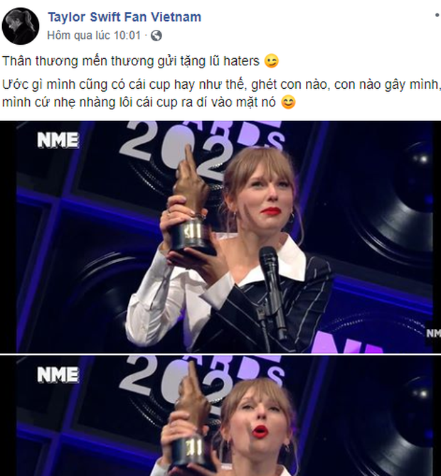 Taylor Swift vừa dự lễ trao giải âm nhạc quy mô nhỏ, vừa giơ ngón tay thối đầy thách thức như thể đang cà khịa Grammy đấy à? - Ảnh 5. Taylor Swift vừa dự lễ trao giải âm nhạc quy mô nhỏ, vừa giơ ngón tay thối đầy thách thức như thể đang cà khịa Grammy đấy à? - Ảnh 5.