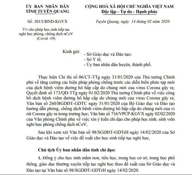Cập Nhật: Loạt tỉnh thành cho học sinh nghỉ tiếp đến cuối tháng 2 để phòng dịch Covid-19 - Ảnh 2. Cập Nhật: Loạt tỉnh thành cho học sinh nghỉ tiếp đến cuối tháng 2 để phòng dịch Covid-19 - Ảnh 2.