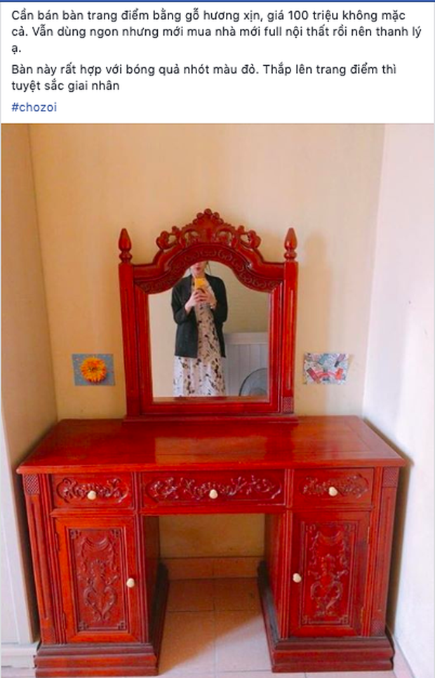 Rao bán bàn trang điểm gỗ hương xịn giá 100 triệu, chàng trai khiến nhiều người rùng mình bởi các chi tiết chạm trổ theo phong cách hoài cổ - Ảnh 1.