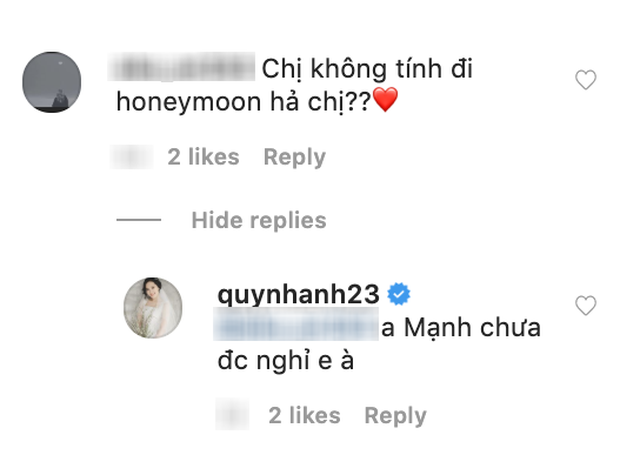 Con gái cựu chủ tịch CLB Sài Gòn - Quỳnh Anh tiết lộ lý do phải hoãn tuần trăng mật với Duy Mạnh sau đám cưới xa hoa - Ảnh 2. Con gái cựu chủ tịch CLB Sài Gòn - Quỳnh Anh tiết lộ lý do phải hoãn tuần trăng mật với Duy Mạnh sau đám cưới xa hoa - Ảnh 2.