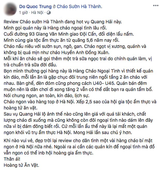 Dân tình rôm rả review quán cháo Quang Hải - Nhật Lê bất chấp hẹn hò đêm qua: Kiểu gì cũng nổi tiếng, hội sành ăn sắp mất quán tủ rồi - Ảnh 2.