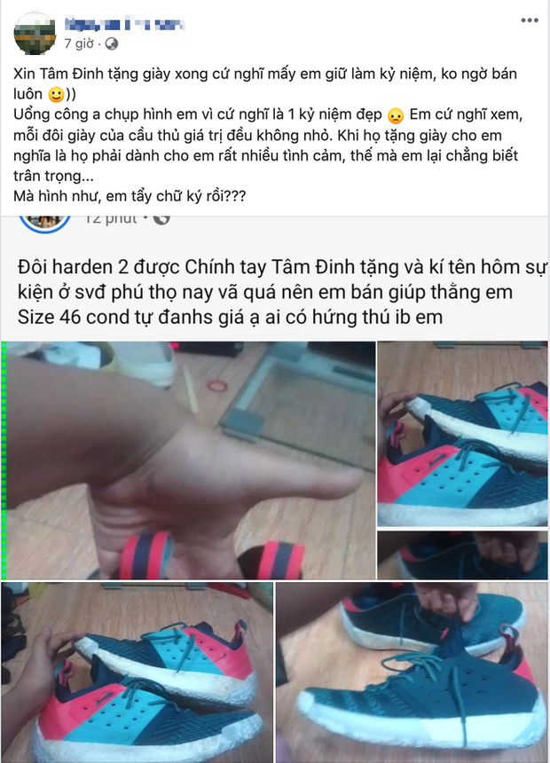 Vừa được sao bóng rổ Việt Nam tặng giày, lại mang lên mạng rao bán: Đáng giận nhất là hành động xoá luôn cả chữ ký - Ảnh 3.