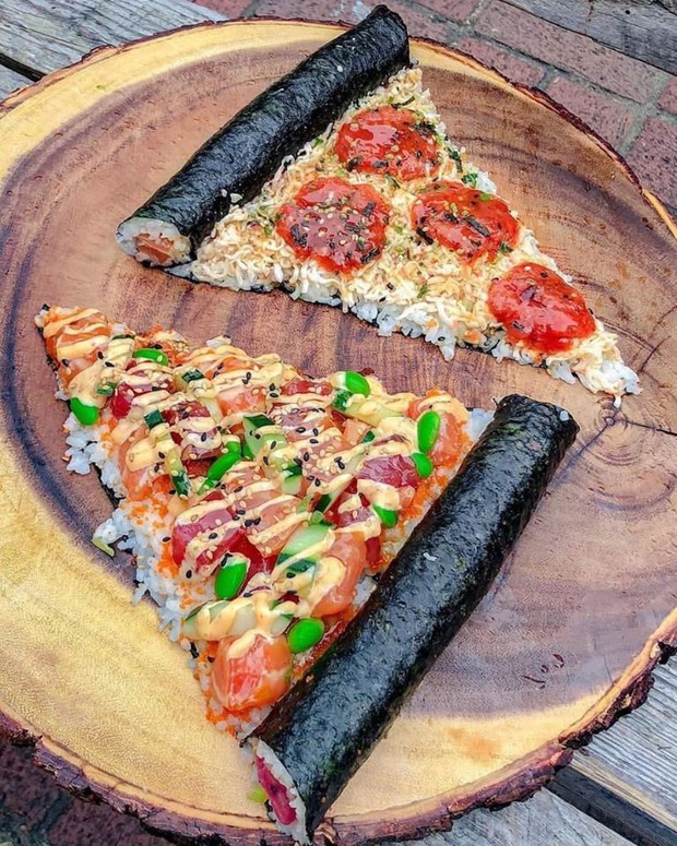 Chiếc pizza sushi đang gây bão Internet với 23 nghìn lượt share: Sự kết hợp vừa lạ vừa quen nhưng gọi tên thế nào mới đúng đây ta? - Ảnh 1.