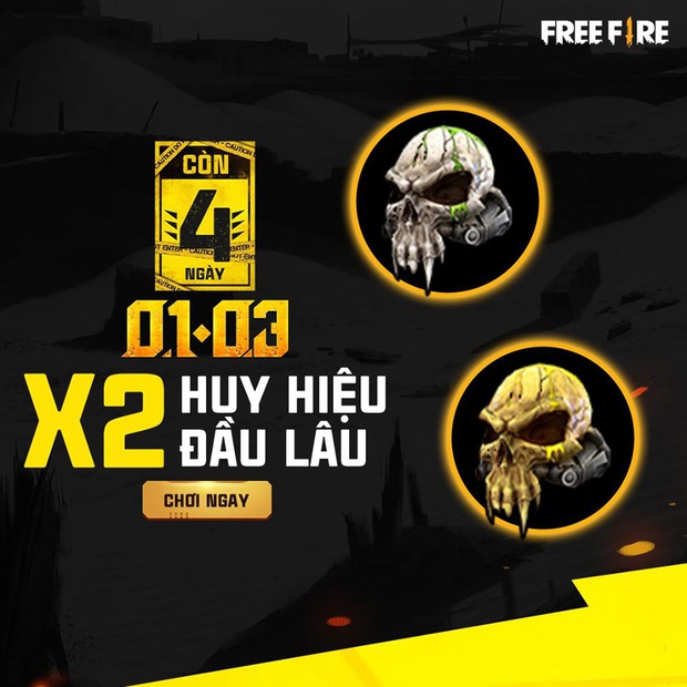 Free Fire: Hướng dẫn kiếm huy hiệu đầu lâu đơn giản nhất để đổi trang phục Ông hoàng tận thế từ sự kiện Ngày Sinh Tồn 1/3! - Ảnh 4.