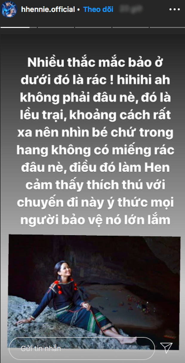 Bị nghi chụp ảnh trong hang Sơn Đoòng khi đang có rác thải bừa bãi xung quanh, H’Hen Niê chính thức lên tiếng - Ảnh 9.