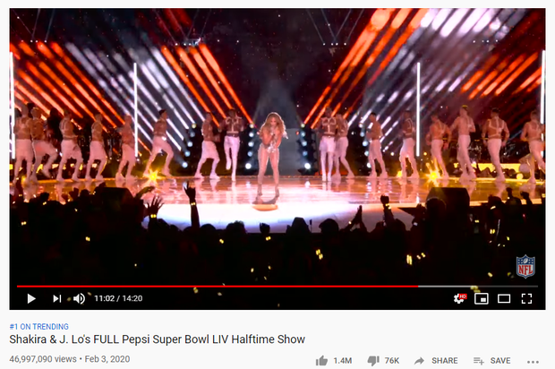 Nhờ công Shakira và Jennifer Lopez, ratings của Super Bowl 2020 lần đầu tiên tăng trưởng sau 5 năm, tuy nhiên J.Lo lại là người không mấy vui vẻ! - Ảnh 4. Nhờ công Shakira và Jennifer Lopez, ratings của Super Bowl 2020 lần đầu tiên tăng trưởng sau 5 năm, tuy nhiên J.Lo lại là người không mấy vui vẻ! - Ảnh 4.