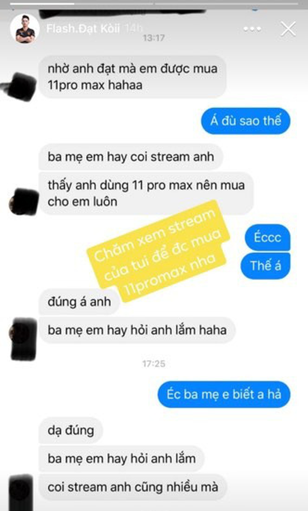 Bố mẹ mê game, ghiền xem stream của Đạt Kòii, con trai vô tình được tậu hẳn iPhone 11 Pro Max xịn sò - Ảnh 2.