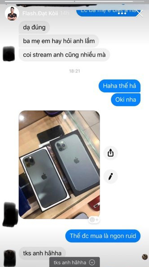 Bố mẹ mê game, ghiền xem stream của Đạt Kòii, con trai vô tình được tậu hẳn iPhone 11 Pro Max xịn sò - Ảnh 3.