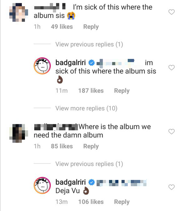 Fan thiết tha hỏi về album mới, Rihanna cũng tha thiết trả lời xong khiến hàng triệu người tuột mood không phanh - Ảnh 2. Fan thiết tha hỏi về album mới, Rihanna cũng tha thiết trả lời xong khiến hàng triệu người tuột mood không phanh - Ảnh 2.