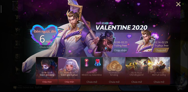 Liên Quân Mobile: Garena tặng miễn phí 5 tướng cùng skin Ryoma Dạ Hội nhân dịp Valentine, game thủ lưu ý để nhận! - Ảnh 3.