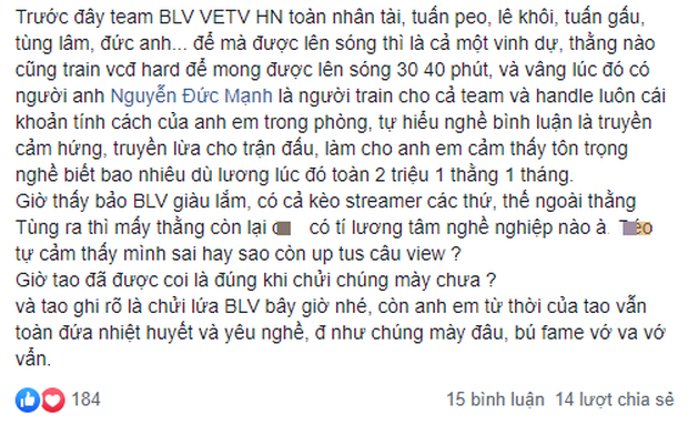 Biến căng: Quản lý Team Flash bất ngờ đăng đàn, buông lời nặng nhẹ, chỉ dạy dàn BLV của Garena ngay giữa đêm khuya! - Ảnh 4.