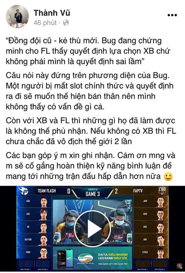 Biến căng: Quản lý Team Flash bất ngờ đăng đàn, buông lời nặng nhẹ, chỉ dạy dàn BLV của Garena ngay giữa đêm khuya! - Ảnh 6.