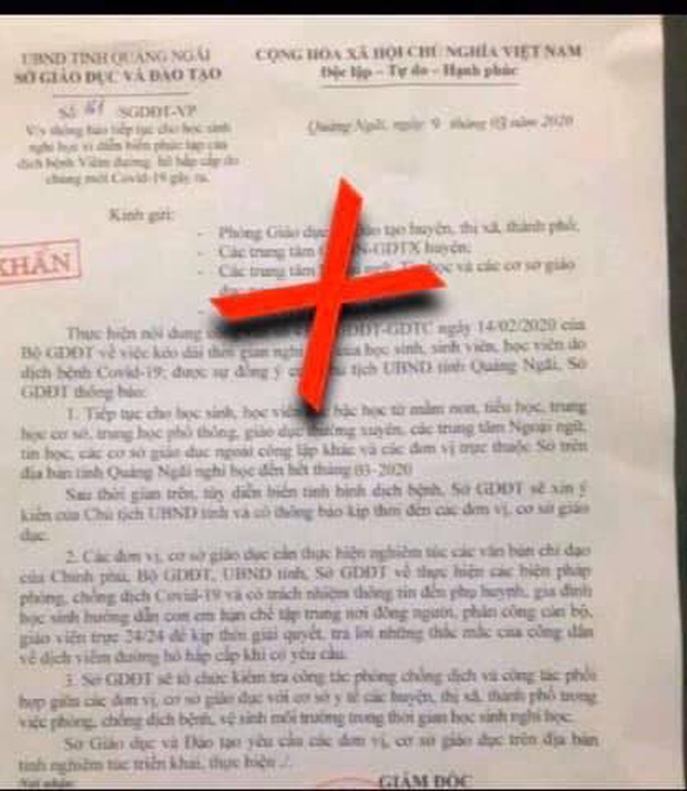 Xuất hiện văn bản giả mạo cho học sinh nghỉ hết tháng 3 ở một số địa phương - Ảnh 1.