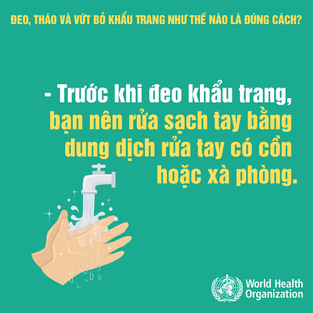 Mùa dịch Covid-19 cần đeo, tháo và vứt bỏ khẩu trang như thế nào? Hãy ghi nhớ khuyến cáo của WHO để làm đúng! - Ảnh 4.