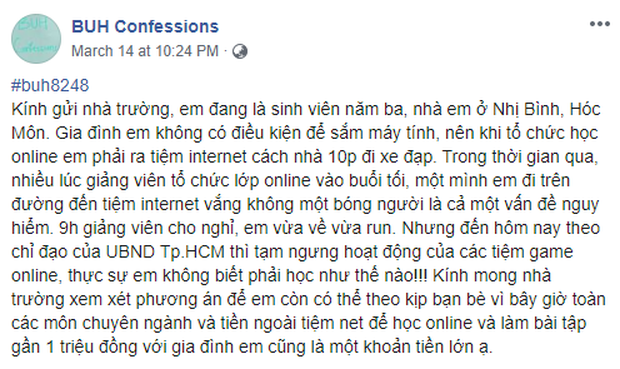 Ái ngại hoàn cảnh học online ở quán net, tâm sự của một sinh viên TP.HCM khiến ai cũng rưng rưng như cắt hành - Ảnh 1.