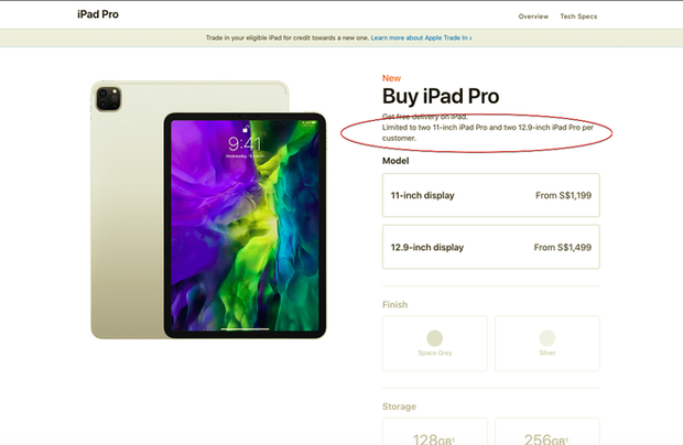 Nguồn cung khan hiếm, Apple chỉ cho người dùng mua tối đa 2 chiếc iPhone, iPad cùng lúc - Ảnh 1.