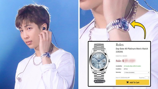 Jin - RM (BTS) chứng tỏ đẳng cấp tay chơi hàng hiệu Kbiz: Đeo đồng hồ sương sương, fan phải “há hốc” khi thấy bảng giá - Ảnh 5.