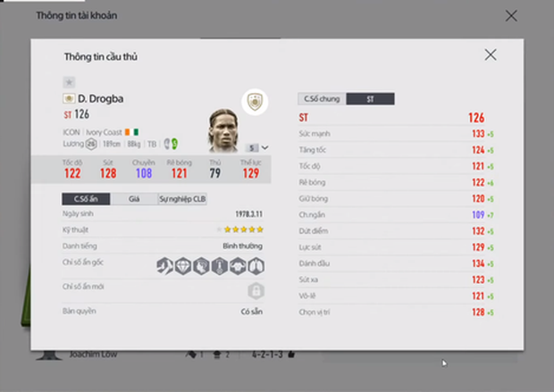 FIFA Online 4: Xuất hiện siêu phẩm Drogba ICONS +5 đầu tiên tại Việt Nam, giá trị khủng lên đến 300 triệu đồng! - Ảnh 2.