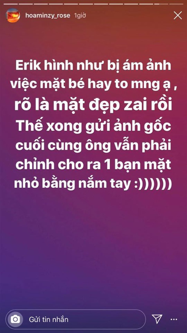 Có ai như gia đình Hoa dâm bụt: Thấy Erik tung loạt ảnh điển trai, Hoà Minzy liền vạch mặt thẳng thừng là “chỉnh lố thế này đây! - Ảnh 4.