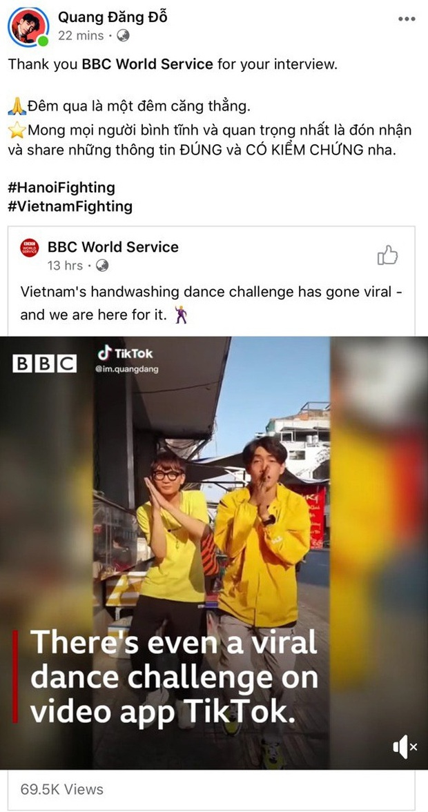 Cơn sốt Ghen cô Vy vẫn chưa hạ nhiệt, Quang Đăng lên hẳn BBC phỏng vấn: Đây là lúc âm nhạc giúp gắn kết mọi người - Ảnh 4. Cơn sốt Ghen cô Vy vẫn chưa hạ nhiệt, Quang Đăng lên hẳn BBC phỏng vấn: Đây là lúc âm nhạc giúp gắn kết mọi người - Ảnh 4.