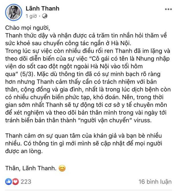Dàn sao Việt trấn an công chúng khi Việt Nam xuất hiện ca nhiễm Covid-19 thứ 17: Trấn Thành và Thu Trang đáng chú ý nhất! - Ảnh 8. Dàn sao Việt trấn an công chúng khi Việt Nam xuất hiện ca nhiễm Covid-19 thứ 17: Trấn Thành và Thu Trang đáng chú ý nhất! - Ảnh 8.