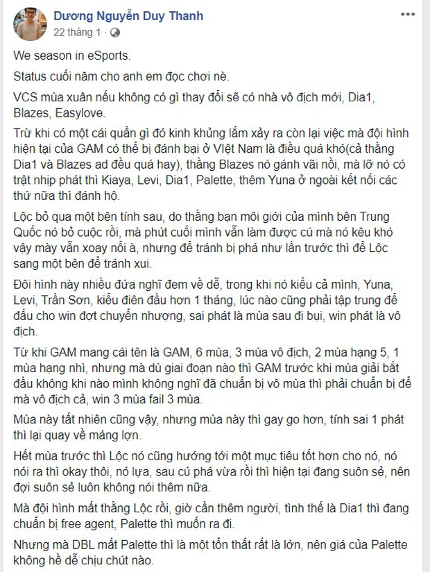 Gáy sớm, sau chung kết VCS mùa Xuân Tinikun bị cư dân mạng đào mộ status cũ để cà khịa! - Ảnh 2.