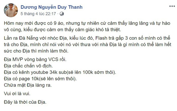 Gáy sớm, sau chung kết VCS mùa Xuân Tinikun bị cư dân mạng đào mộ status cũ để cà khịa! - Ảnh 3.