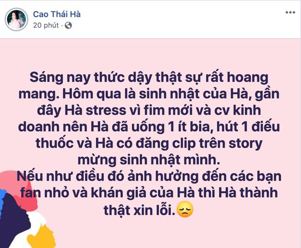 Gây tranh cãi nảy lửa vì khoe ảnh phì phèo thuốc lá, Cao Thái Hà chính thức công khai lên tiếng - Ảnh 2.