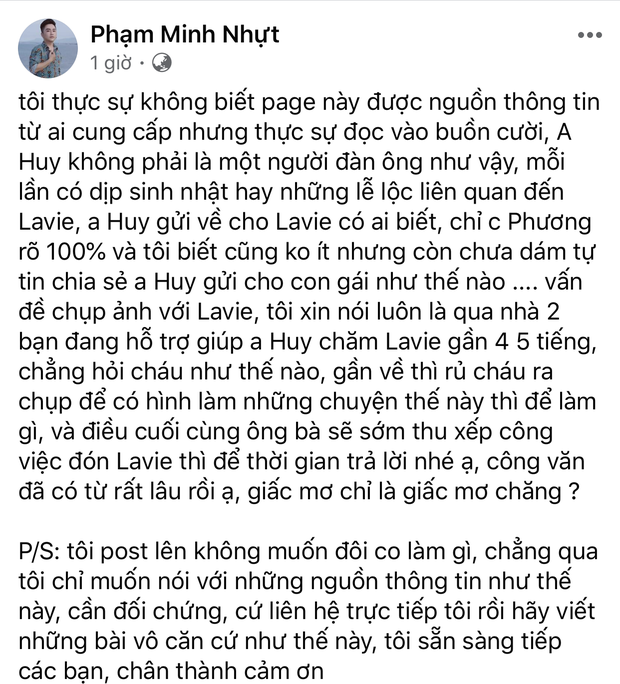 Phùng Ngọc Huy bị đồn 6 năm chu cấp cho bé Lavie 12-13 triệu, cựu quản lý Mai Phương lên tiếng - Ảnh 2.