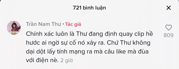 Nam Thư tung clip gặp sự cố nổ dây điện khi đang sấy tóc ở nhà, khiến cả dàn sao Việt phát hoảng - Ảnh 4.