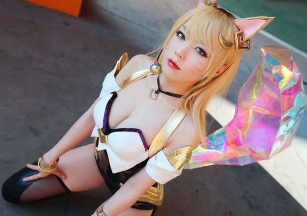 Quên luôn bản gốc với những màn hóa thân thành cô nàng Hồ ly Ahri nóng từng centimet của nữ cosplayer xứ kim chi - Ảnh 5.