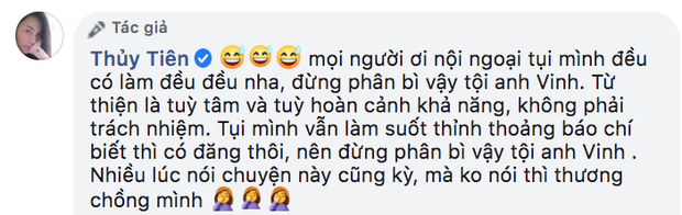 Bị thắc mắc không làm từ thiện ở quê nhà Công Vinh, Thủy Tiên lên tiếng: Nghe là biết yêu chồng đến mức nào! - Ảnh 2.