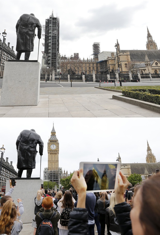 Loạt ảnh Before - After cho thấy London vắng lặng đến siêu thực sau lệnh phong tỏa để chống dịch Covid-19 - Ảnh 8.