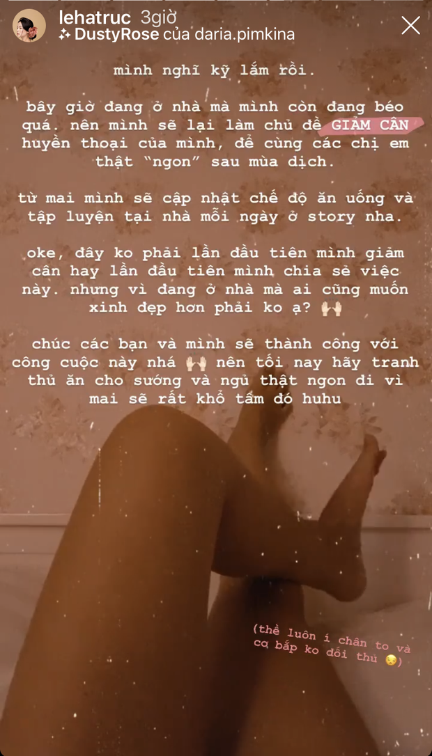 Tranh thủ như Hà Trúc khi ở nhà: mới lên kế hoạch giảm cân mà sau 3 ngày đã xuống được 1 ký - Ảnh 2. Tranh thủ như Hà Trúc khi ở nhà: mới lên kế hoạch giảm cân mà sau 3 ngày đã xuống được 1 ký - Ảnh 2.