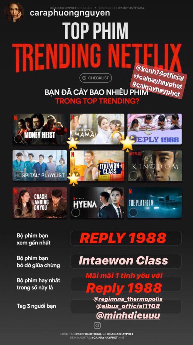 Sao Việt ở nhà gặm nhấm Netflix: Cao Thiên Trang cày sạch top trending, Puka cực mê The Platform - Ảnh 10.