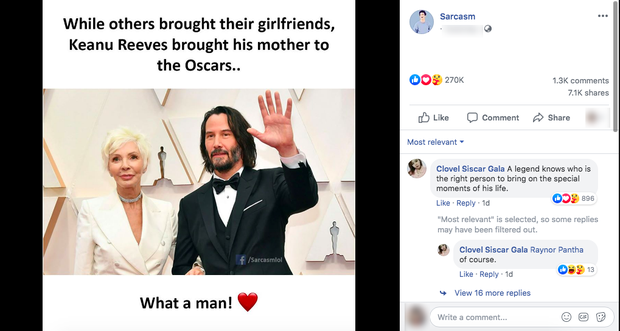 270,000 fans are touched by the kindest star on the planet: People choose a girlfriend, Keanu Reeves brought her biological mother on the Oscar red carpet - Photo 8.