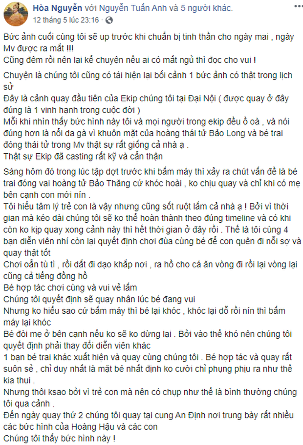 Hòa Minzy kể hậu trường khi quay MV làm ekip nổi da gà: 2 diễn viên nhí quá giống Hoàng tử Bảo Long - Bảo Thăng dù được thay đổi vào giờ chót - Ảnh 3.
