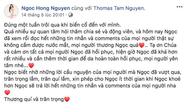 Ca sĩ Hồng Ngọc lần đầu lộ diện sau khi bị bỏng nặng do nổ nồi xông hơi - Ảnh 3.