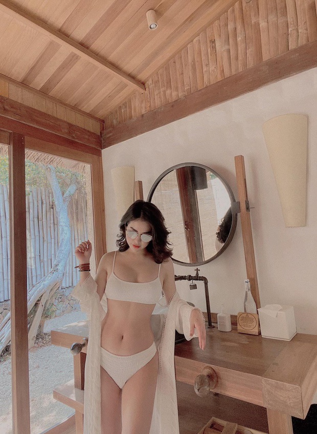 Vợ cũ Việt Anh tung loạt ảnh diện bikini body cực nuột, phản ứng bất ngờ khi được khen hơn cả Ngọc Trinh - Ảnh 4.