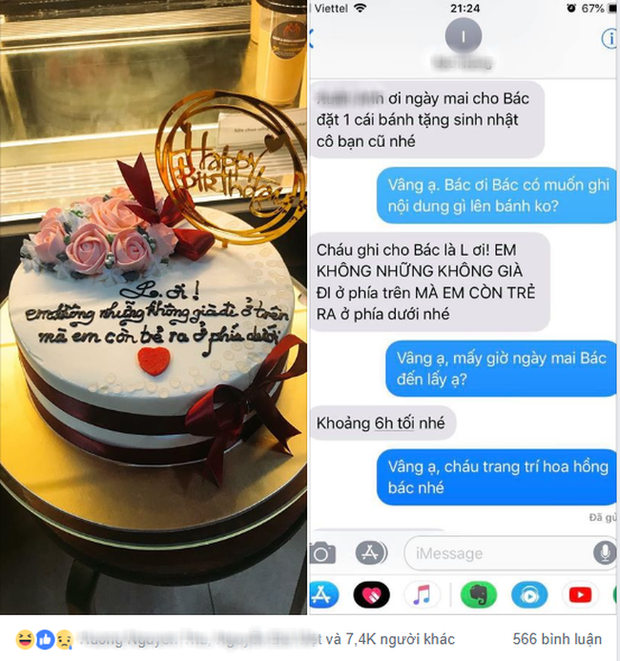 Chiếc bánh kem gây lú nhất MXH hôm nay, thiếu mỗi dấu ngã mà lời chúc đi xa quá - Ảnh 3.