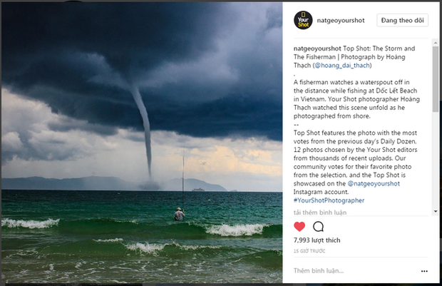 Bức ảnh Ông già và biển cả phiên bản Việt lọt top 1 ảnh về câu chuyện đại dương do National Geographic bình chọn và chia sẻ đầu tiên của chính tác giả - Ảnh 2.