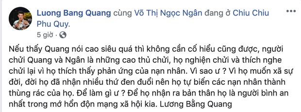 Lương Bằng Quang ra sức bênh vực Ngân 98 trước lùm xùm đá đểu Ngọc Trinh, tiện thể khoe thành quả nhờ bạn gái - Ảnh 2.