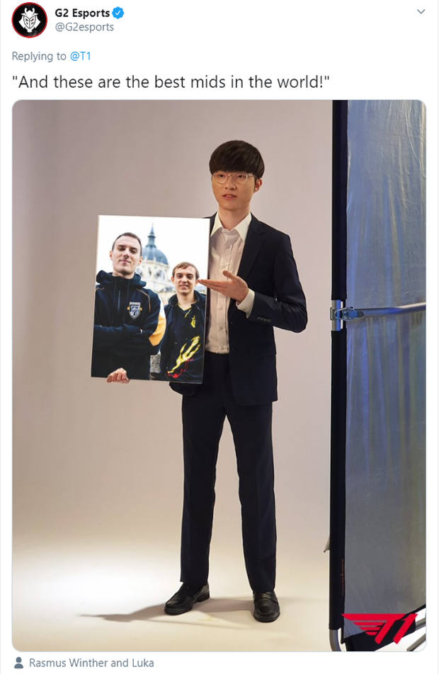 Trực tiếp cuộc khẩu chiến giữa T1 và G2 Esports cùng với meme mới - Chủ tịch Faker cầm fact - Ảnh 2.