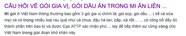 Câu hỏi khiến cộng đồng mạng “xoắn não” nhất hôm nay: Cục màu cam trong gói mì ăn liền thực chất là cà rốt hay đu đủ?