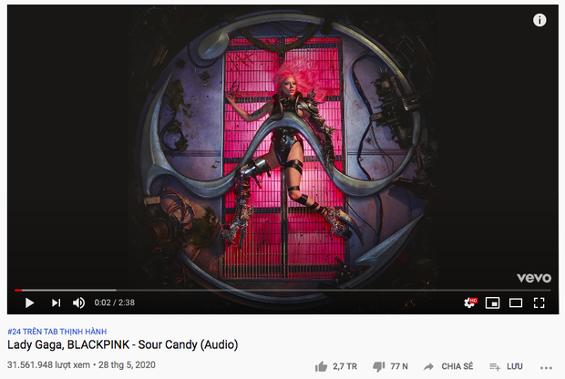 Trending YouTube lag cực mạnh: Bích Phương tàu lượn về #1 rồi rơi xuống #3, Lady Gaga cùng BLACKPINK đang #5 tụt hẳn xuống #24 trong 1 ngày? - Ảnh 6. Trending YouTube lag cực mạnh: Bích Phương tàu lượn về #1 rồi rơi xuống #3, Lady Gaga cùng BLACKPINK đang #5 tụt hẳn xuống #24 trong 1 ngày? - Ảnh 6.